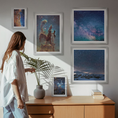 Set di quadri incorniciati Paesaggi cosmici delle galassie