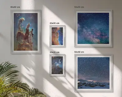 Set di quadri incorniciati con paesaggi cosmici delle galassie