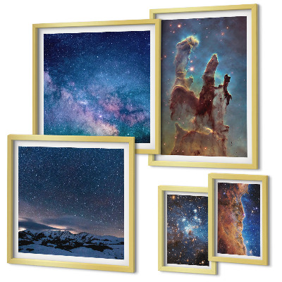 Set di quadri incorniciati Paesaggi cosmici delle galassie