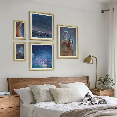 Set di quadri incorniciati con paesaggi cosmici delle galassie