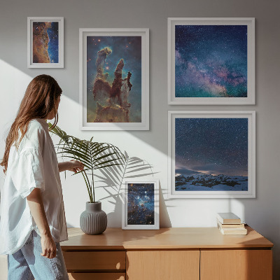 Set di quadri incorniciati Paesaggi cosmici delle galassie