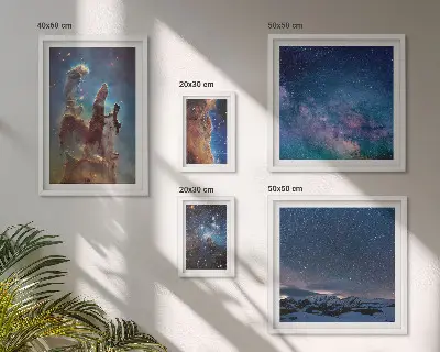 Set di quadri incorniciati con paesaggi cosmici delle galassie