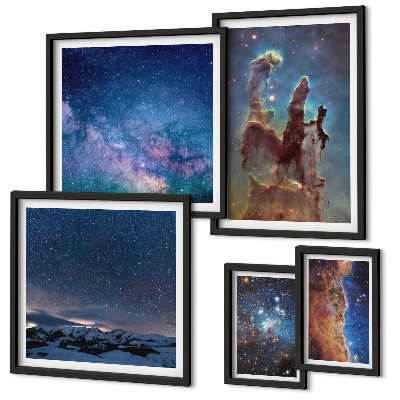 Set di quadri incorniciati Paesaggi cosmici delle galassie