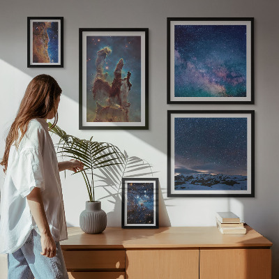 Set di quadri incorniciati Paesaggi cosmici delle galassie