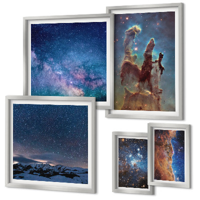 Set di quadri incorniciati Paesaggi cosmici delle galassie