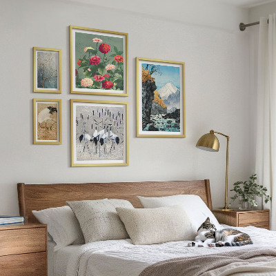 Polittico con cornice Paesaggi naturali con fiori