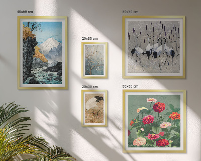 Polittico con cornice Paesaggi naturali con fiori