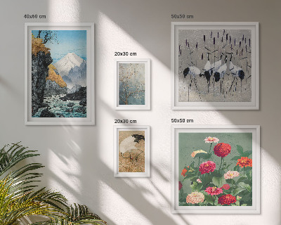 Polittico con cornice Paesaggi naturali con fiori