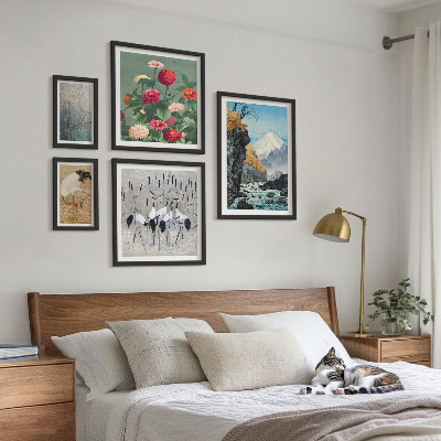 Polittico con cornice Paesaggi naturali con fiori