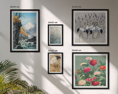 Polittico con cornice Paesaggi naturali con fiori