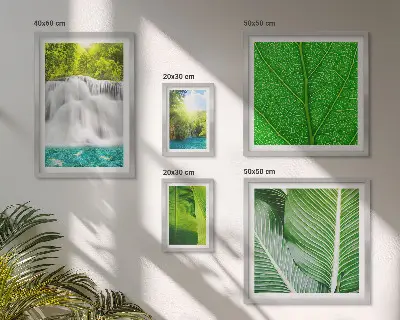 Cascate tropicali di palme set da 5 quadri