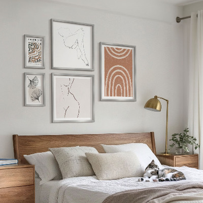 Polittico con cornice Eleganti figure astratte
