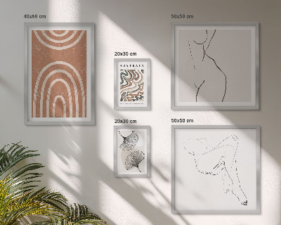 Polittico con cornice Eleganti figure astratte
