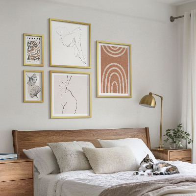 Polittico con cornice Eleganti figure astratte