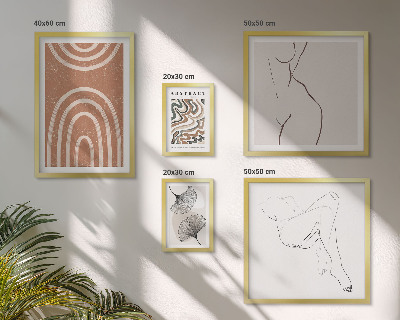 Polittico con cornice Eleganti figure astratte