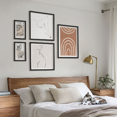 Polittico con cornice Eleganti figure astratte