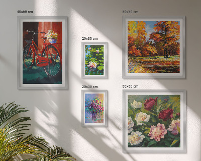 Set di quadri incorniciati Fiori nel paesaggio primaverile