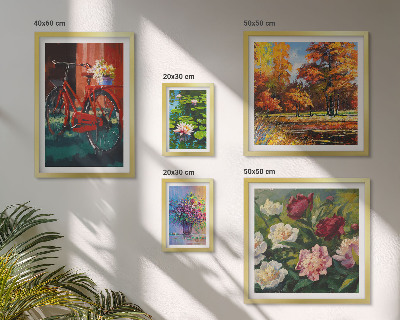 Set di quadri incorniciati Fiori nel paesaggio primaverile