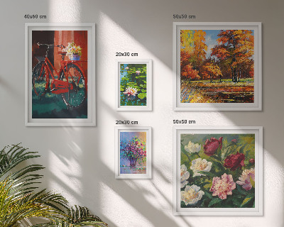 Set di quadri incorniciati Fiori nel paesaggio primaverile
