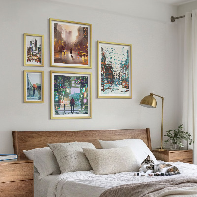 Polittico con cornice Paesaggi urbani moderni
