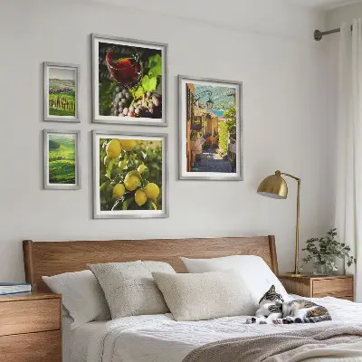 Set di 5 quadri raffiguranti gli incantevoli paesaggi della Toscana