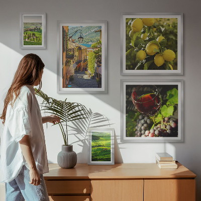 Set di 5 quadri Gli incantevoli paesaggi della Toscana