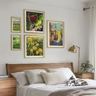Set di 5 quadri raffiguranti gli incantevoli paesaggi della Toscana
