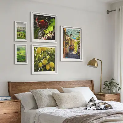 Set di 5 quadri raffiguranti gli incantevoli paesaggi della Toscana