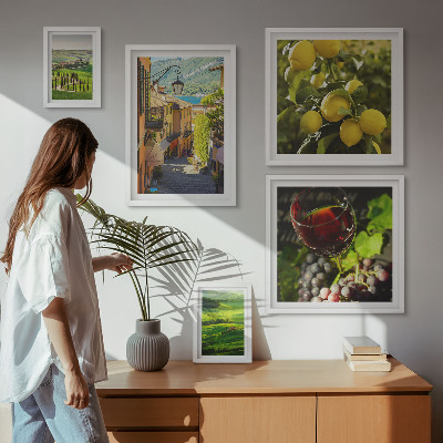 Set di 5 quadri Gli incantevoli paesaggi della Toscana