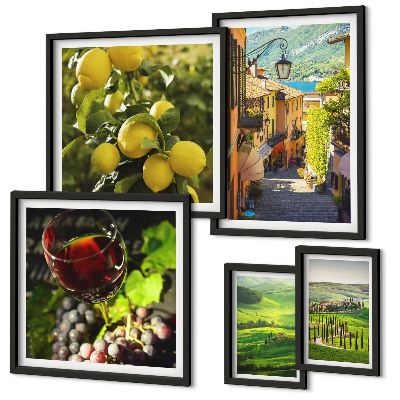 Set di 5 quadri Gli incantevoli paesaggi della Toscana