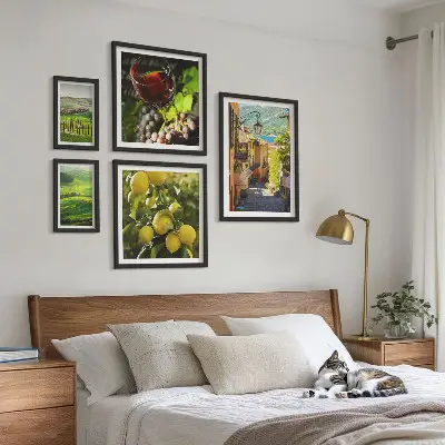 Set di 5 quadri raffiguranti gli incantevoli paesaggi della Toscana