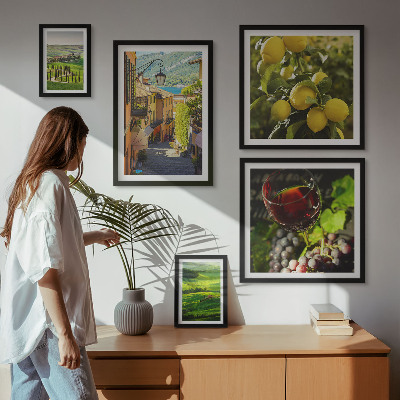 Set di 5 quadri Gli incantevoli paesaggi della Toscana