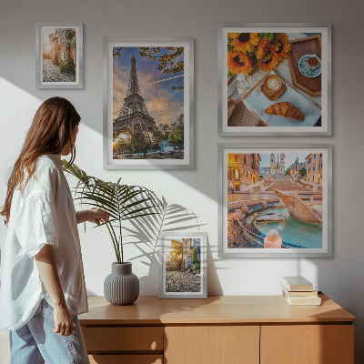 Set di 5 quadri Vista suggestiva del caffè