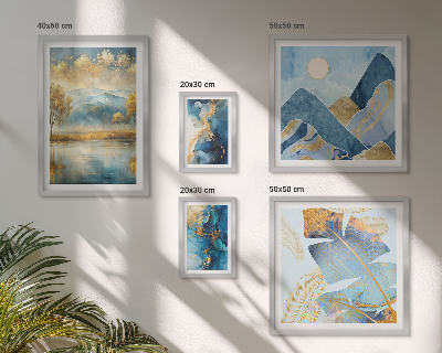 Set di 5 quadri Incantevoli paesaggi montani con vegetazione