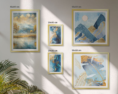 Set di 5 quadri Incantevoli paesaggi montani con vegetazione