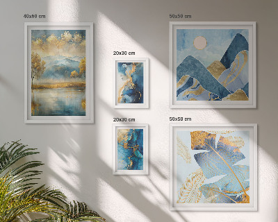 Set di 5 quadri Incantevoli paesaggi montani con vegetazione