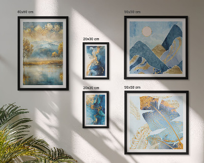 Set di 5 quadri Incantevoli paesaggi montani con vegetazione