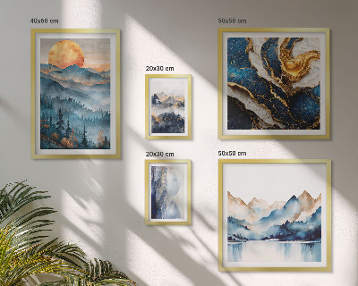 Set di 5 quadri Paesaggi montani dell'ovest