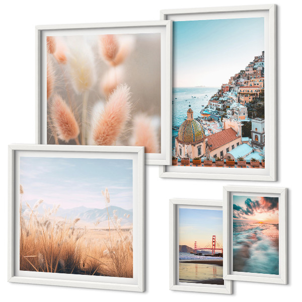 Set di 5 quadri Paesaggi costieri natura