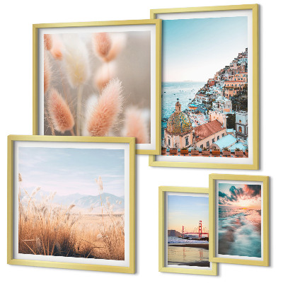 Set di 5 quadri Paesaggi costieri natura