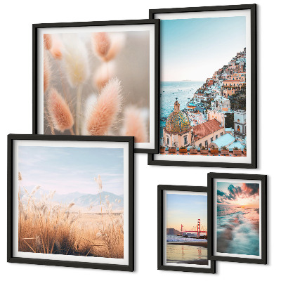 Set di 5 quadri Paesaggi costieri natura