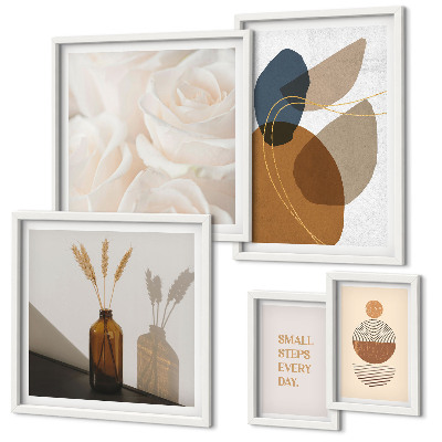 Set di quadri incorniciati Decorazioni floreali in stile boho