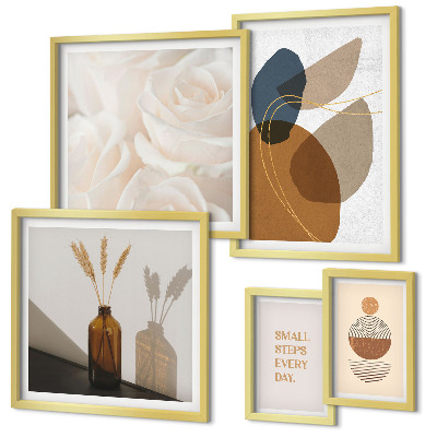Set di quadri incorniciati Decorazioni floreali in stile boho