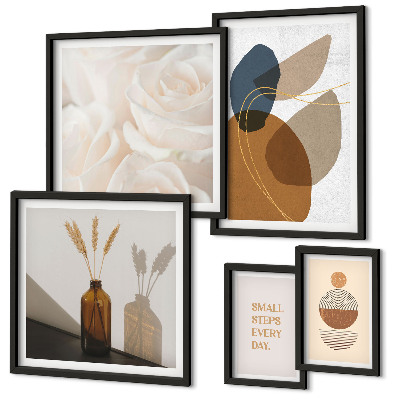 Set di quadri incorniciati Decorazioni floreali in stile boho