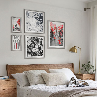 Polittico con cornice Fiori e motivi parigini