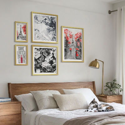 Polittico con cornice Fiori e motivi parigini