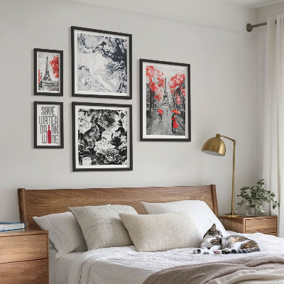 Polittico con cornice Fiori e motivi parigini