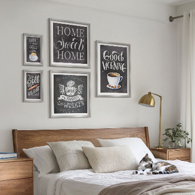Set di 5 quadri Idee rustiche per il caffè