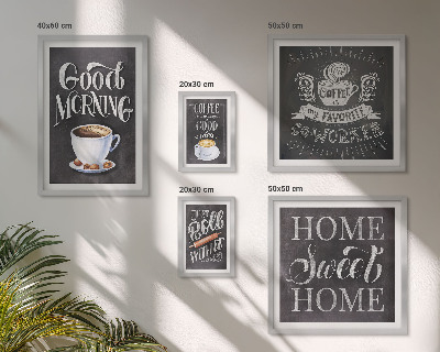 Set di 5 quadri Idee rustiche per il caffè