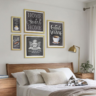 Set di 5 quadri Idee rustiche per il caffè